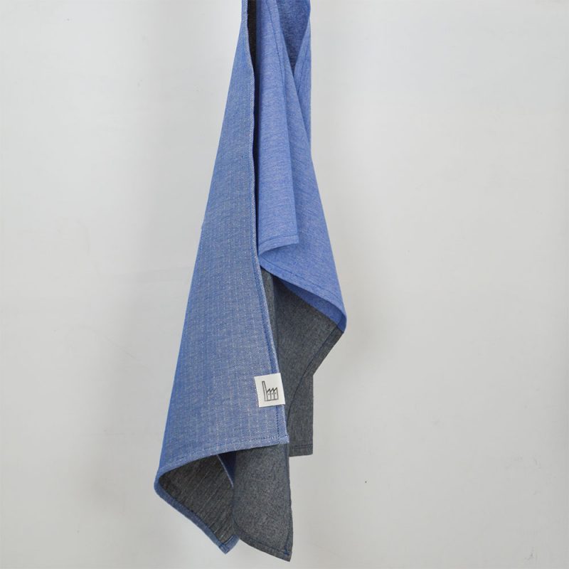 Theedoek en handdoek set blauw